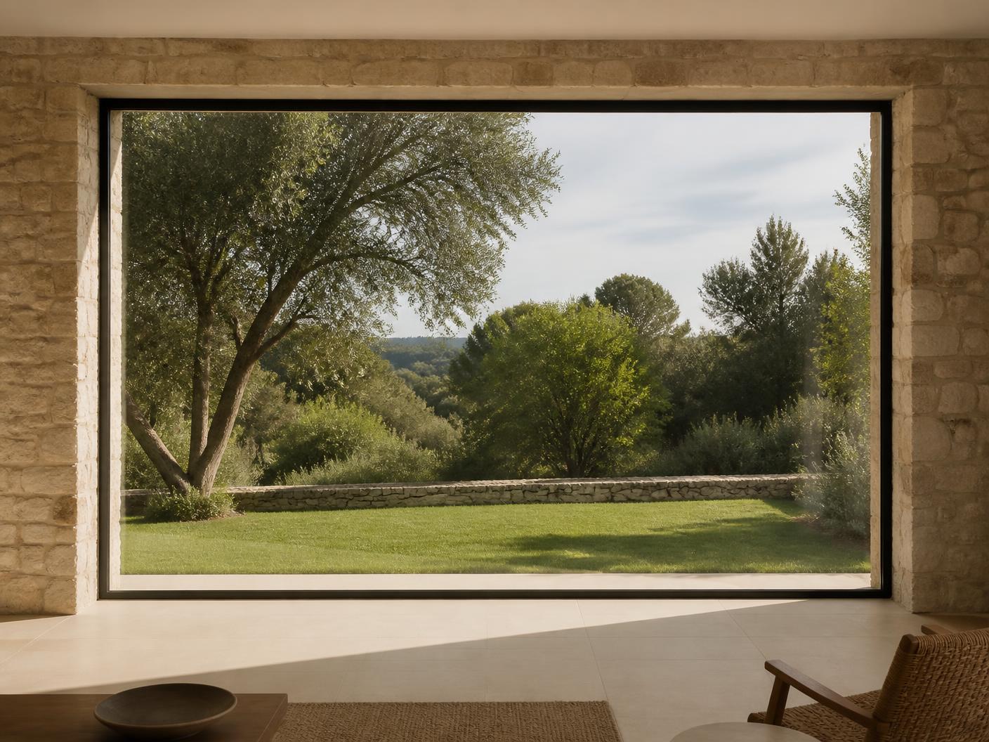 Slimline Fixed aluminium window application